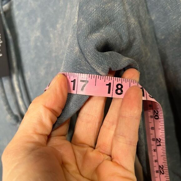 Chaser Funnel Neck Shirttail Dress Denim Mineral Blue NWT! - Picture 9 of 11